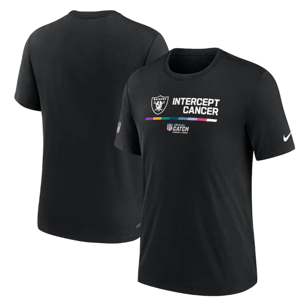 Men's Las Vegas Raiders 2022 Black Crucial Catch Performance T-Shirt